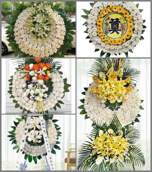 山东青岛莱西市院上镇前上泊村花圈速递